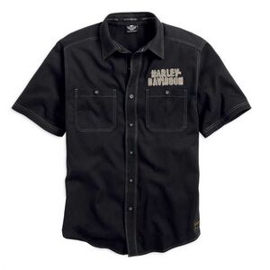 Harley-Davidson® Men's Genuine Classics Eagle Garage Short-Sleeve Shirt